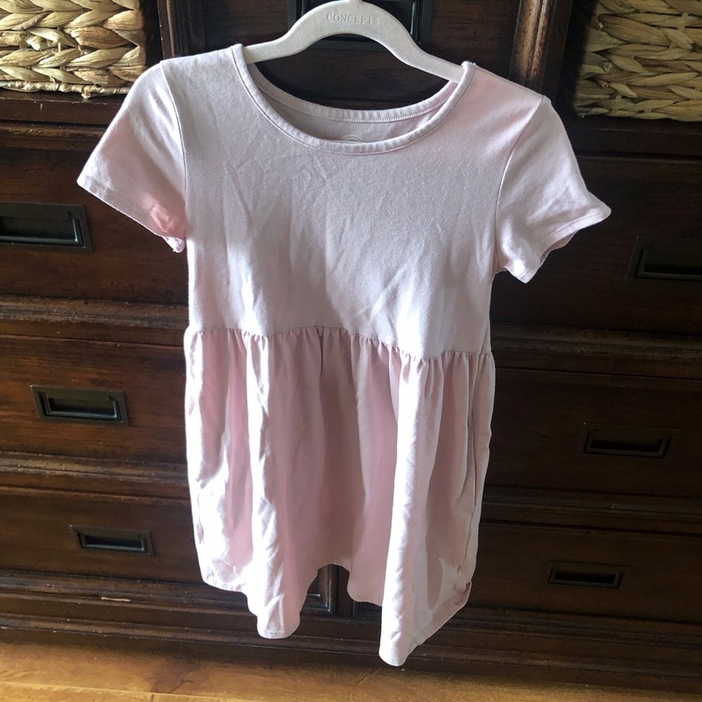 Wonder Nation pink dress with pockets in size S (6-6x)